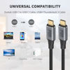 Picture of Duttek Short Thunderbolt 3 Cable, 40Gbps Short USB C to USB C Cable for USB 4 Cable, USB C Male to Male Cable Support 100W PD and 8K@60Hz Video for iPhone 15, Laptop 1.6FT/50cm (Nylon Braided)