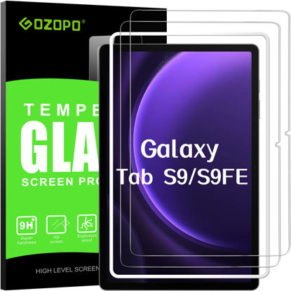Picture of GOZOPO [2 Pack Screen Protector for Galaxy Tab S9 FE 5G 10.9 inch/Galaxy Tab S9 11 inch, 9H Tempered Glass with Easy Installation Frame, S Pen Compatible/HD Clear/Anti Scratch