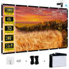 Picture of Projector Screen 180 inch, XINLEMY Large 4K HD 16:9 Foldable Portable Projection Cinema Screen Washable Double-Sided Video Projector Screen Suitable for Backyard Partying