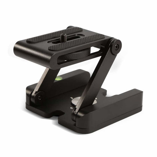 Picture of Universal Quick Release Plate, Z Flex Tilt Tripod Head, Aluminum Folding Tilt Head Camera Bracket Tripod Ball Head with Spirit Level for Nikon DSLR Camera