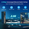 Picture of 18 Port 2.5G Umanaged Ethernet Switch, 16 x 2.5Gb Base-T Ports, 2 x 10G SFP+, Compatible with 100/1000/2500Mbps, Metal Fanless, Desktop/Rack Mount YuanLey 2.5Gbe Network Switch for Wireless AP, PC