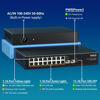 Picture of 18 Port 2.5G Umanaged Ethernet Switch, 16 x 2.5Gb Base-T Ports, 2 x 10G SFP+, Compatible with 100/1000/2500Mbps, Metal Fanless, Desktop/Rack Mount YuanLey 2.5Gbe Network Switch for Wireless AP, PC