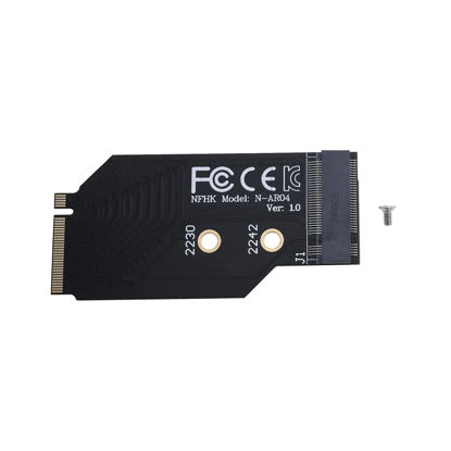 Picture of Micro Traders Black 2242 to 2280 NVMe M.2 PCIe 4.0 Adapter Card Compatible with Legion Go 2230/2242 NVMe to 2280 Expansion for Gaming Console Storage Upgrade
