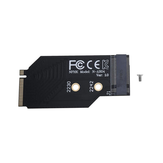 Picture of Micro Traders Black 2242 to 2280 NVMe M.2 PCIe 4.0 Adapter Card Compatible with Legion Go 2230/2242 NVMe to 2280 Expansion for Gaming Console Storage Upgrade