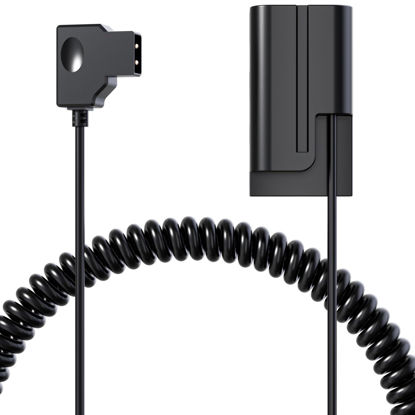 Picture of F1TP D-tap to NP-F550 Dummy Battery Coiled Power Cable for Sony NP NP-F550/770/570 NP-F970 Atomos Ninja Monitor Power LED Light (D-TAP to NP-F550 Dummy Battery)