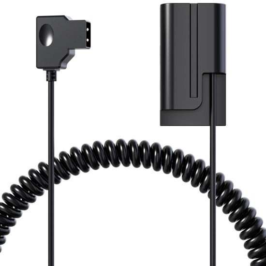 Picture of F1TP D-tap to NP-F550 Dummy Battery Coiled Power Cable for Sony NP NP-F550/770/570 NP-F970 Atomos Ninja Monitor Power LED Light (D-TAP to NP-F550 Dummy Battery)
