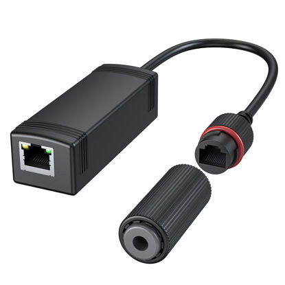 Picture of Gigabit Ethernet Splitter 48V to 24V, Active PoE Power Over Adapter for Wireless Bridge, PoE Splitter with 24V 1.0A 1000Mbps Output Port
