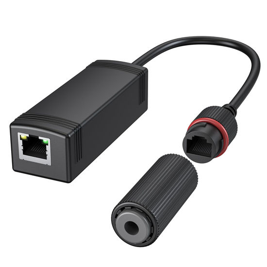 Picture of Gigabit Ethernet Splitter 48V to 24V, Active PoE Power Over Adapter for Wireless Bridge, PoE Splitter with 24V 1.0A 1000Mbps Output Port