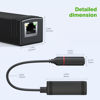 Picture of Gigabit Ethernet Splitter 48V to 24V, Active PoE Power Over Adapter for Wireless Bridge, PoE Splitter with 24V 1.0A 1000Mbps Output Port