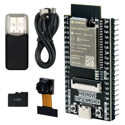 Picture of Freenove ESP32-WROVER CAM Board, Dual-core 32-bit 240 MHz Microcontroller, Onboard Camera Wireless, Python C Code, Example Projects Tutorial