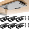 Picture of FOROIRON 6 PCS Under Desk Laptop Mount with Anti-Scratch Felt Board,Under Desk Laptop Holder Tray,Durable Under Desk Shelf for Laptop/Keyboard Storage (2 Pack)