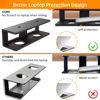 Picture of FOROIRON 6 PCS Under Desk Laptop Mount with Anti-Scratch Felt Board,Under Desk Laptop Holder Tray,Durable Under Desk Shelf for Laptop/Keyboard Storage (2 Pack)
