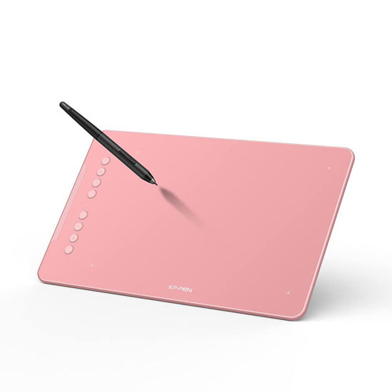 Picture of Drawing Tablet-XPPen Deco 01 V2 10x6.25 Inch Graphics Tablet Digital Drawing Tablet for Chromebook with 8192 Levels Pressure Battery-Free Stylus and 8 Shortcut Keys (Pink)