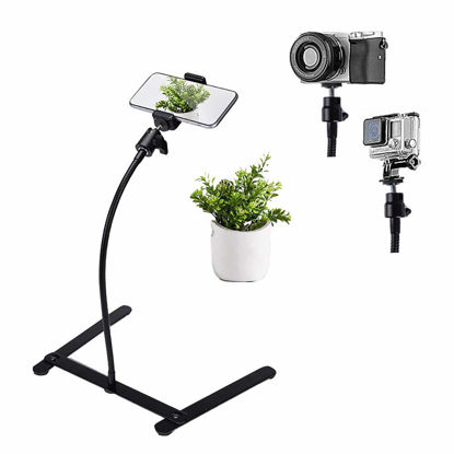 Picture of Photo Copy Pico Projector Stand Overhead Tripod Video Stand Phone Mount Flexible Tabletop Stand for Live Streaming Video Recording Vlog YouTube Teaching Cooking Crafting Demo Drawing Recording