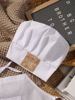 Picture of Ylsteed Newborn Photography Outfits Girl Boy Chef Outfits Infant Baby Photo Shoot Chef Costume Newborn Baby Photography Props Baby Chef Hat Apron Set Newborn Photography Outfits Boy - White