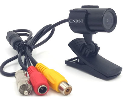 Picture of CNDST CCTV Hd Mini Bullet Security Camera 1200TVL 2.8mm Wide Angle Lens with Bracket Small Indoor Outdoor Surveillance Camera Analog Camera(DST-190CW)