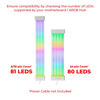 Picture of TECWARE Flex RGB, PSU Extension Cable Cover Kit, Light Up LED Strip Set for GPU and Motherboard PC Cables, 5V 3 Pin ARGB Sync, Compatible with 8-Pin, 16-Pin, 24-Pin, White