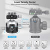 Picture of 46mm Low Profile Ball Head Tripod Ball Head ARTCISE NB46 Heavy Duty Tripod Head All Metal CNC Machining with Three 1/4" Quick Release Plates for Tripod, Monopod, DSLR, Camcorder, Max Load 55lbs /25kg