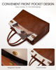 Picture of LOVEVOOK Laptop Bag for Women, Vintage Leather Laptop Tote Bag Work Bags for Women, Waterproof Computer Bag Business Office Briefcase Large Shoulder Handbag Purse, 15.6 Inch, Brown-Beige