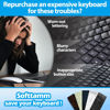 Picture of Russian Keyboard Stickers[5 in 1],Cyrillic Keyboard Letters Replacement Sticker Black Background with Blue Lettering,Russian-English Keyboard Sticker for Computer Laptop Notebook Desktop