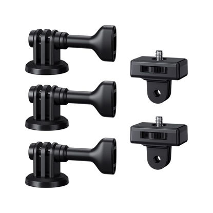 Picture of JJC 1/4"-20 Tripod Mount Adapter Converter for GoPro, DJI, Insta360, AKASO Action Camera, Sony Canon Nikon Fuji Fujifilm DSLR Mirrorless Camera, LED Light, Tripod, Selfie Stick Grip Monopod