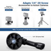 Picture of JJC 1/4"-20 Tripod Mount Adapter Converter for GoPro, DJI, Insta360, AKASO Action Camera, Sony Canon Nikon Fuji Fujifilm DSLR Mirrorless Camera, LED Light, Tripod, Selfie Stick Grip Monopod