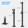 Picture of MSKIRA Photography Studio Ceiling Wall Mount with 1/4" to 3/8" Adapter, Camera Wall Mount Boom Arm Up to 30 inch for Photo Video Softbox,LED Ring Light, Monolight