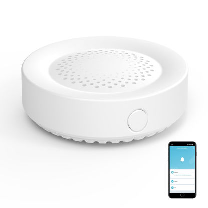 Picture of WiFi Siren Alarm: Smart Home Alarm, Wireless Burglar Alarm for Home Security and Smart Home Automation, 100dB Sounder, Tuya App Control, No Hub Required, Compatible with Alexa, Google Assistant