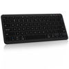 Picture of Qulose Bluetooth Keyboard, Ultra-Slim Wireless Keyboard for iPad, Rechargeable Ergonomic Computer Keyboard for iOS, Android, Windows PC Tablets Phone, Black