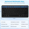 Picture of Qulose Bluetooth Keyboard, Ultra-Slim Wireless Keyboard for iPad, Rechargeable Ergonomic Computer Keyboard for iOS, Android, Windows PC Tablets Phone, Black