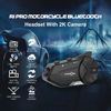 Picture of FreedConn Motorcycle Bluetooth Headset R1 PRO with 2K Camera Bluetooth Helmet Intercom G-Sensor Lock IP65 64GB TF Card Motorcycle Communication Systems Motorcycle Communication Systems