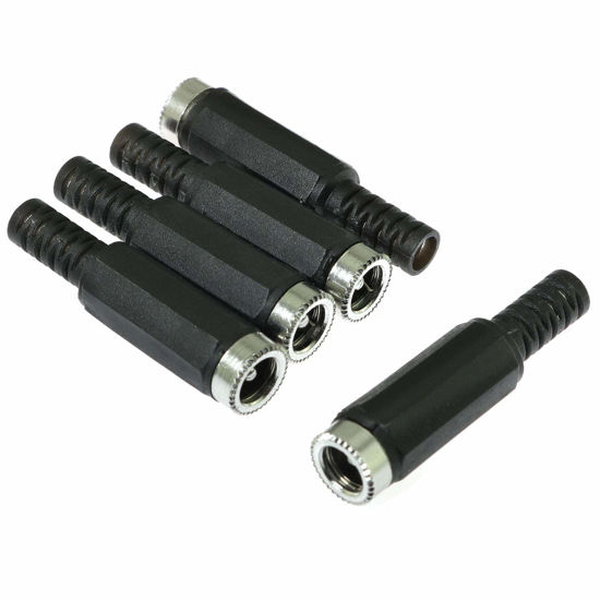 Picture of E-outstanding DC Socket 5PCS 5.5mm x 2.1mm Female DC Barrel Jack Solder Power Adapter for CCTV DVR Camera