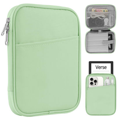 Picture of HoYiXi Universal Sleeve Bag for 7-8 inch Tablet Fire HD 8/Fire HD 8 Plus Compatible iPad Mini (6th Gen) 8.3" 2021, iPad Mini 5/4/3/2/1, Tab A8, 7"-8" inch Android Tablet Sleeve Case -Green