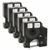 Picture of TITBIT 18444 Permanent Vinyl Label Tape 1/2" Replacement for DYMO Rhino 18444 Fit with DYMO Rhino 4200 5200 5000 6000 6500 Industrial Label Maker,12mm(1/2 Inch) x 18 feet Black on White,5 Pack