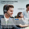 Picture of Blucalm Wired Headset with Mic for PC/Laptop, Noise Canceling Headphones with Mic/in-line Control for Teams, USB Black On-Ear Computer Headset with Microphone for Home/Office/Call Center
