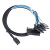 Picture of EDIMS Mini SAS to SAS Cable Breakout Internal Fan-Out HD SFF-8643 to SFF-8482 29Pin with Sata Power for Raid Controller to HDD 1M Length