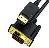 Picture of Displayport to VGA Cable, Dafensoy DisplayPort to VGA Adapter, Gold Plated DP Male to VGA Male Cable, for Connects DP Port from Desktop, Laptop to Monitor, Projector with VGA Port (1.8m/6Feet)