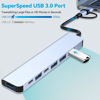 Picture of USB C Hub USB Splitter 7 in 1 USB Extender Multiport USB Adapter with 5 USB Ports 1 USB-C 60W PD Charging Port for MacBook Pro/iPad Pro/Surface Pro/HP Laptop/Galaxy Phones (1 to 7)