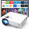 Picture of Mini Projector, 1080P Full HD Supported Mini Projector, Portable Home Movie Theater Projector Compatible with TV Stick Smartphone & Tablet PC HDMI USB AV TF