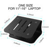 Picture of Bestand Laptop Stand, Aluminum Notebook Holder Riser Heat-Vent for MacBook Air/Pro, Dell, HP, Lenovo, Microsoft Surface, Samsung 11-16 inches Notebook (Black)