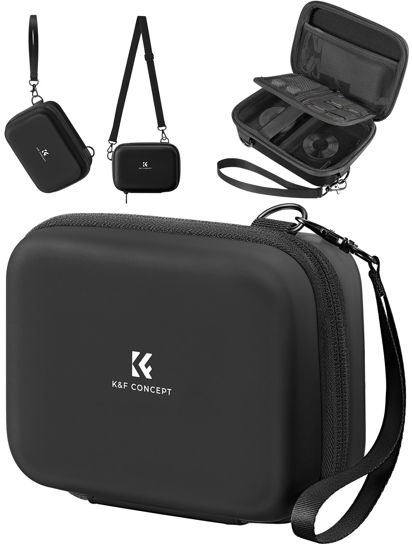 Picture of K&F Concept Digital Camera Case, Protective Camera Bag, Lightweight Camera Sling Bag Compatible with Kodak Pixpro/Canon PowerShot/Canon Ivy Mini/Canon Ivy 2 Mini for Travel - Black
