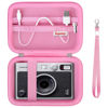 Picture of Supmay Hard Carrying Case for Fujifilm Instax Mini EVO Instant Camera, Instax Mini Printer Travel Storage Case with Mesh Pocket Can Store USB Cables, Film or Other Small Accessories, Pink