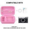 Picture of Supmay Hard Carrying Case for Fujifilm Instax Mini EVO Instant Camera, Instax Mini Printer Travel Storage Case with Mesh Pocket Can Store USB Cables, Film or Other Small Accessories, Pink