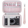 Picture of Supmay Hard Carrying Case for Fujifilm Instax Mini EVO Instant Camera, Instax Mini Printer Travel Storage Case with Zipper Mesh Pocket Can Store USB Cables, Film or Other Small Accessories, Pink