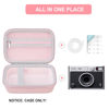 Picture of Supmay Hard Carrying Case for Fujifilm Instax Mini EVO Instant Camera, Instax Mini Printer Travel Storage Case with Zipper Mesh Pocket Can Store USB Cables, Film or Other Small Accessories, Pink
