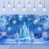 Picture of Winter Frozen Party Supplies Backdrop Decoration Frozen Ice Snowflake Photography Banner Winter Wonderland Ice Castle Background for Winter Christmas Holiday Frozen Birthday Party in 72.8 x 43.3 Inch