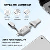 Picture of JSL JDTDC 128GB Apple MFi Certified iPhone-Photo-Stick, 3 in 1 USB3.0 USB C iOS Flash-Drive Photo-Stick-for-iPhone Thumb Drives iPhone Backup Memory-Stick for iPhone 16/15/14/13/12/11 iPad Android PC