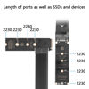 Picture of GINTOOYUN 90 Degree NGFF M.2 M-Key NVME Extension Cable 40 CM PCIe 3.0/4.0 M.2 NVME/NGFF SSD Ribbon Flex Cable for Mainboard SSD 2230/2242/2260/2280 (90 ° Right Angle)