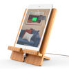 Picture of Pezin & Hulin Bamboo Tablet Stand Adjustable, Desktop Cell Phone Stand Holder Dock Compatible with Pad 9.7, 10.5, 12.9, Air 2 3 4 Mini, Kindle, Phone 8 Plus X XS Max XR (Support to 4.7-13" Devices)