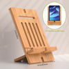Picture of Pezin & Hulin Bamboo Tablet Stand Adjustable, Desktop Cell Phone Stand Holder Dock Compatible with Pad 9.7, 10.5, 12.9, Air 2 3 4 Mini, Kindle, Phone 8 Plus X XS Max XR (Support to 4.7-13" Devices)